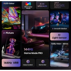 Hisense 50E7Q Pro 50" QLED 4K UHD TV - Stunning Picture Quality, Elegant Black Design - Model: 6942351424248